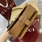 Gucci Classic GG Emblem Adjustable Shoulder Strap Handbag Diagonal Span Bag Size: 20x14x8CM