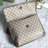 Gucci Classic GG Tiger Head Canvas Splice Leather Postman Bag Crossbody Bag Size: 30x22x4 CM
