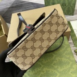 Gucci Classic Stripe Logo Printed Cross Shoulder Bag Size: 20x14x6.5CM