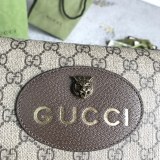 Gucci Classic GG Tiger Head Canvas Splice Leather Postman Bag Crossbody Bag Size: 30x22x4 CM