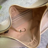 Gucci Classic Logo Canvas Splicing Half Moon Underarm Bag Handbill Shoulder Bag Size: 22x12.5x5 CM