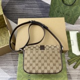 Gucci Classic Stripe Logo Printed Cross Shoulder Bag Size: 20x14x6.5CM