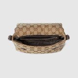 Gucci Web Classic GG Printed Flip Shoulder Handbag Diagonal Cross Bag Size: 19x15x7CM