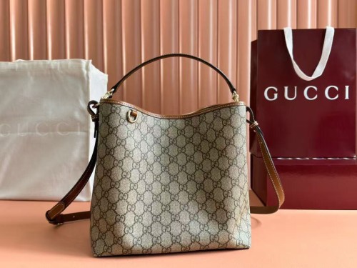 Gucci Classic GG Canvas Tote Bag Diagonal Cross Tote Bag Size: 25x25x15.5 CM