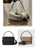 Gucci Web Classic GG Printed Flip Shoulder Handbag Diagonal Cross Bag Size: 19x15x7CM
