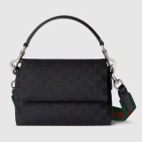Gucci Web Classic GG Printed Flip Shoulder Handbag Diagonal Cross Bag Size: 19x15x7CM