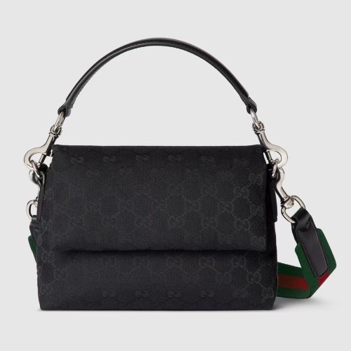 Gucci Web Classic GG Printed Flip Shoulder Handbag Diagonal Cross Bag Size: 19x15x7CM