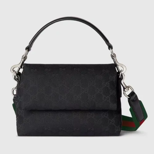 Gucci Web Classic GG Printed Flip Shoulder Handbag Diagonal Cross Bag Size: 19x15x7CM