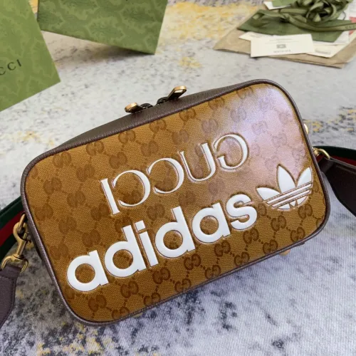 Gucci x Adidas Logo Printed Camera Bag Crossbody Bag Size: 25x16x9.5 CM