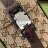 Gucci Classic Logo Canvas Phone Bag Crossbody Bag Size: 12x19x6 CM