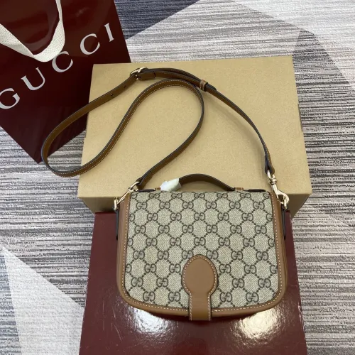 Gucci Classic GG Emblem Adjustable Shoulder Strap Handbag Diagonal Span Bag Size: 20x14x8CM