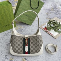 Gucci Jackie 1961 Gold Buckle FullGG Half Moon Underarm Bag Shoulder Bag Size: 28x19x4.5 CM