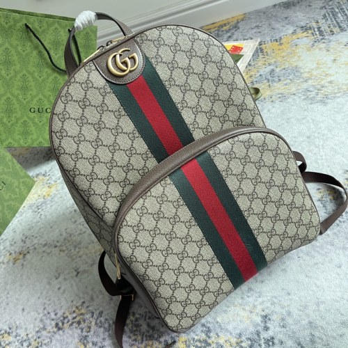 Gucci Classic Logo Printed Canvas Collar Backpack Size: 28x40x15CM