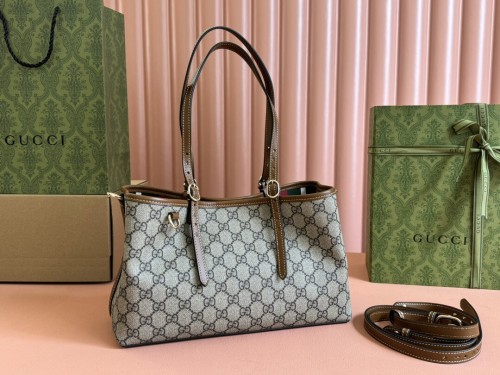 Gucci Classic GG Canvas Tote Bag Diagonal Cross Tote Bag Size: 31x18x11 CM
