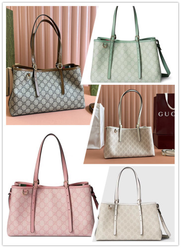 Gucci Classic GG Canvas Tote Bag Diagonal Cross Tote Bag Size: 31x18x11 CM