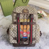 Gucci Cat Printed Canvas Collar Backpack Size: 34x42x16 CM