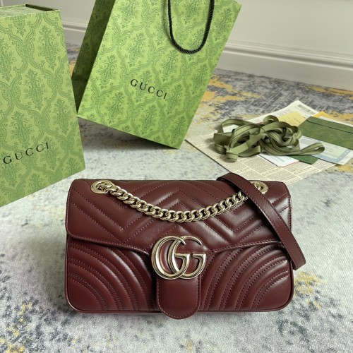 Gucci Classic GG Chain Shoulder Bag Crossbody Bag Size: 26x15x7 CM