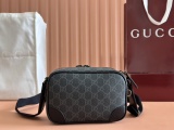 Gucci Classic GG Canvas Splice Leather Handbag Shoulder Bag Crossbody Bag Size: 19x12.5x7 CM