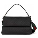 Gucci Web Classic GG Printed Flip Shoulder Handbag Diagonal Cross Bag Size: 36x28x12CM