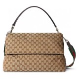 Gucci Web Classic GG Printed Flip Shoulder Handbag Diagonal Cross Bag Size: 36x28x12CM
