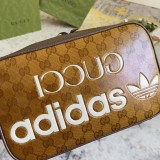 Gucci x Adidas Logo Printed Camera Bag Crossbody Bag Size: 25x16x9.5 CM