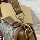 Gucci Classic GG Emblem Adjustable Shoulder Strap Handbag Diagonal Span Bag Size: 20x14x8CM