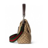 Gucci Web Classic GG Printed Flip Shoulder Handbag Diagonal Cross Bag Size: 36x28x12CM