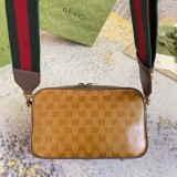 Gucci x Adidas Logo Printed Camera Bag Crossbody Bag Size: 25x16x9.5 CM