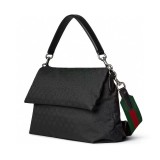 Gucci Web Classic GG Printed Flip Shoulder Handbag Diagonal Cross Bag Size: 36x28x12CM