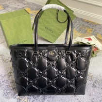 Gucci New Embroidered Logo Tote Bag Single Shoulder Tote Bag Size: 38x28x14CM