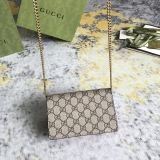 Gucci Classic Logo 3D Cherry Chain Canvas Bag Crossbody Bag Size: 16.5x10x4.5CM