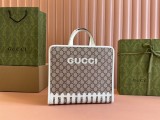 Gucci Dog Printed Canvas Tote Bag Handbag Size: 28x26.5x9CM