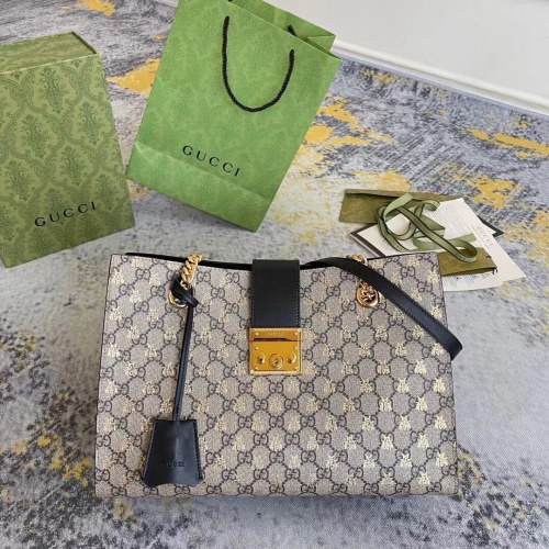 Gucci Padlock Honey Printed Chain Tote Bag Shopping Bag Size: 35x23x14CM