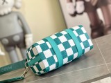 Louis Vuitton Fashion City Keepall Checkered Leather Handbag Shoulder Bag Size: 27x17x13CM