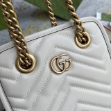 Gucci Marmont Logo Sewing Leather Tote Bag Handbag Crossbody Bag Size: 16x19x7CM