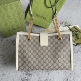 Gucci Padlock Honey Printed Chain Tote Bag Shopping Bag Size: 35x23x14CM