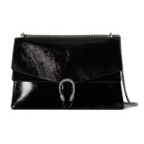 Gucci New Tiger Head Buckle Lacquer Flip Shoulder Bag Size: 42x28x12CM
