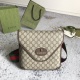 Gucci Retro Tiger Head Logo Printed Postman Bag Crossbody Bag Size: 16x25x3CM
