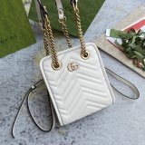 Gucci Marmont Logo Sewing Leather Tote Bag Handbag Crossbody Bag Size: 16x19x7CM