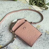Gucci Classic Embossed GG Flip Mini Bucket Bag Handbag Size: 12.5x15.5x3CM