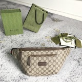Gucci New Logo Printed Striped Ribbon Cross Chest Bag Waist Bag Size: 28x18x8CM