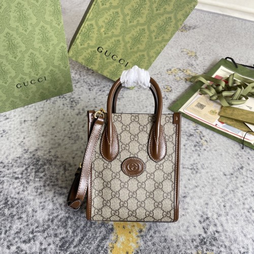 Gucci Retro Classic Logo Tote Bag Piano Music Bag Size: 16x20x7CM
