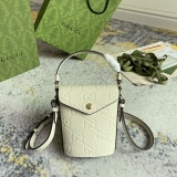 Gucci Classic Embossed GG Flip Mini Bucket Bag Handbag Size: 12.5x15.5x3CM