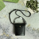 Gucci Classic Embossed GG Flip Mini Bucket Bag Handbag Size: 12.5x15.5x3CM
