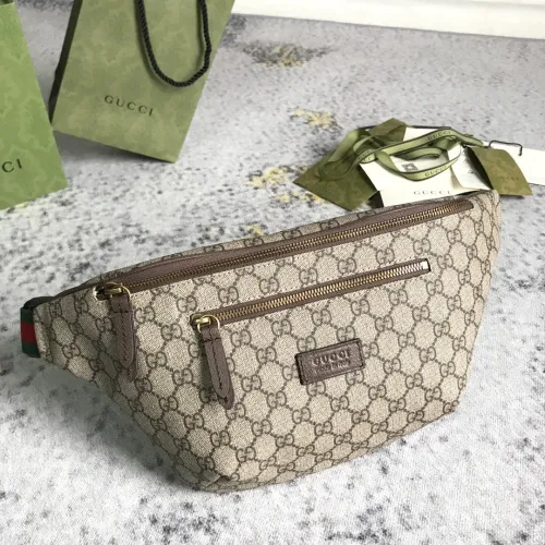 Gucci New Logo Printed Striped Ribbon Cross Chest Bag Waist Bag Size: 28x18x8CM