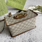 Gucci Retro Horseneck Buckle Shoulder Bag Diagonal Cross Handbag Size: 23x16x12CM