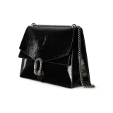 Gucci New Tiger Head Buckle Lacquer Flip Shoulder Bag Size: 42x28x12CM