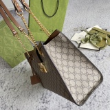 Gucci Padlock Honey Printed Chain Tote Bag Shopping Bag Size: 35x23x14CM