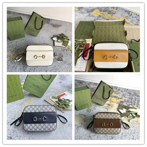 Gucci Classic Horseclip Retro Camera Bag Diagonal Shoulder Bag Size: 22.5x17x6.5CM