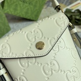 Gucci Classic Embossed GG Flip Mini Bucket Bag Handbag Size: 12.5x15.5x3CM